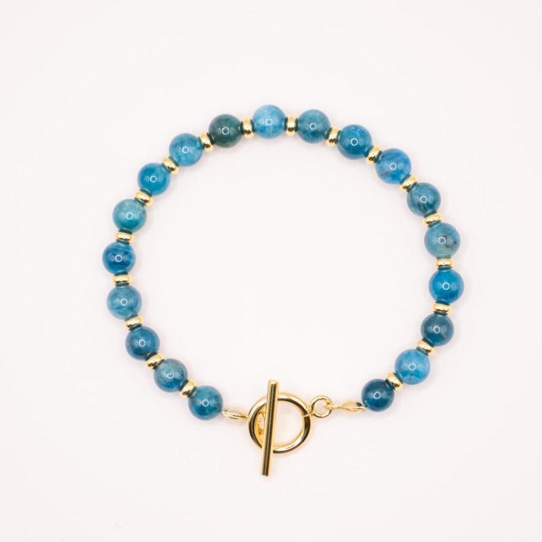 CIRCÉ | Blue Apatite and 18 and 24 carat gold-plated bracelet-0