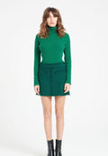 Pull col roulé cachemire vert émeraude femme - MIA 5-0